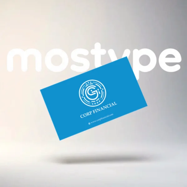 Streamlined Blue Visiting Card