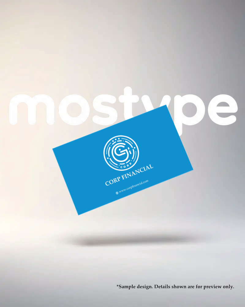 Streamlined Blue Visiting Card