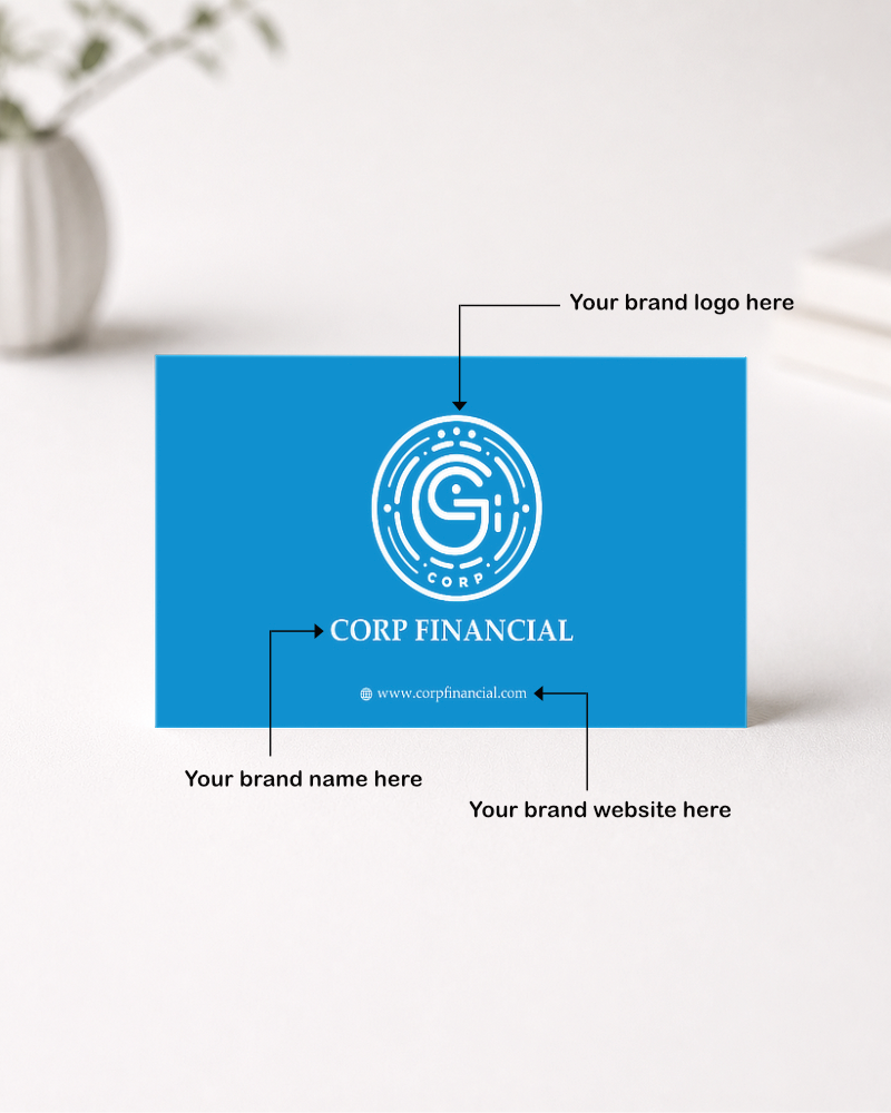 Streamlined Blue Visiting Card - Image 3