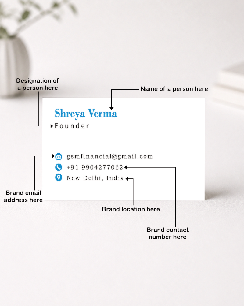Streamlined Blue Visiting Card - Image 4