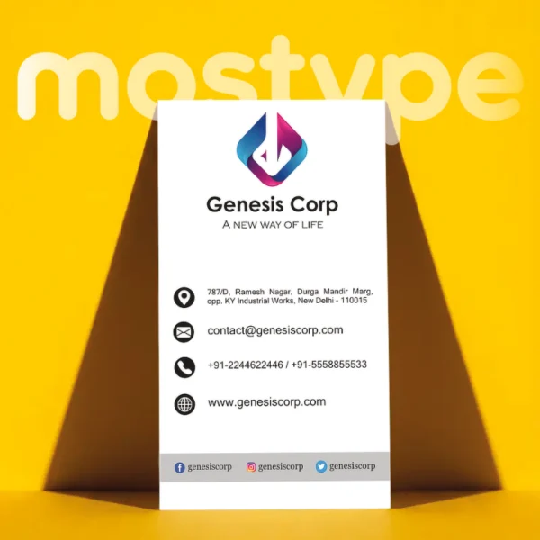 Mono Space Visiting Card